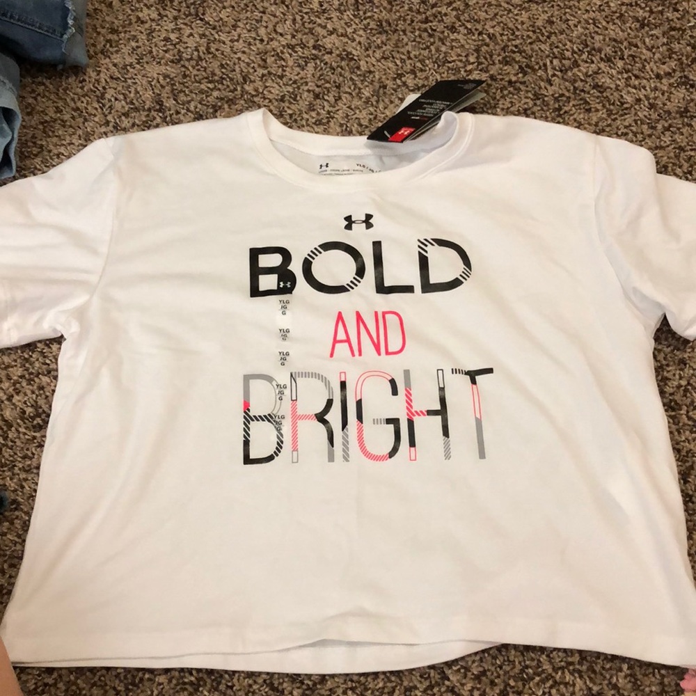 under armor white t shirt